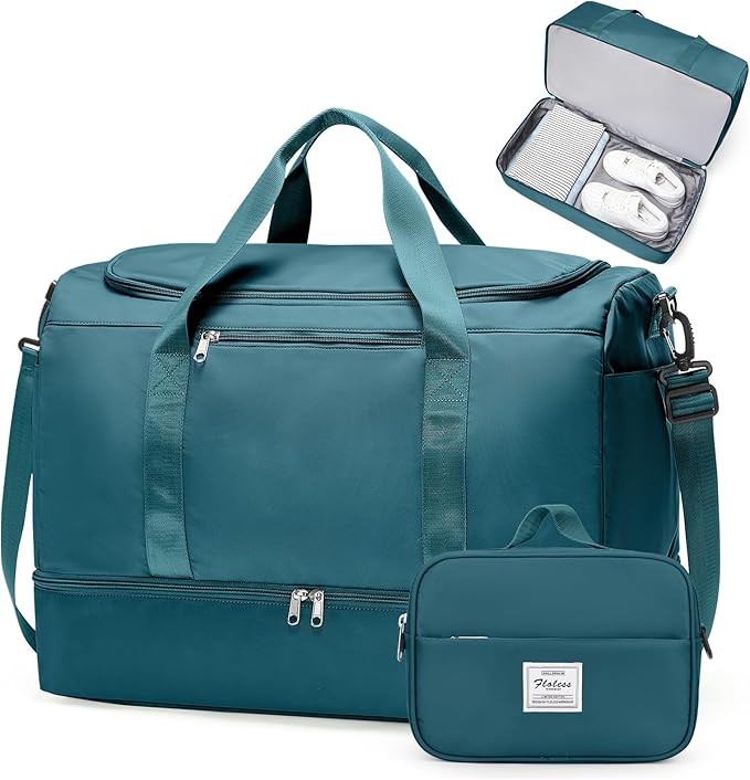 Extra Large Travel Duffle Bag,Carry on Overnight Weekend Bag with Shoes Compartment,Weekender Bags for Women for Travel Business Trips Sport Hospital