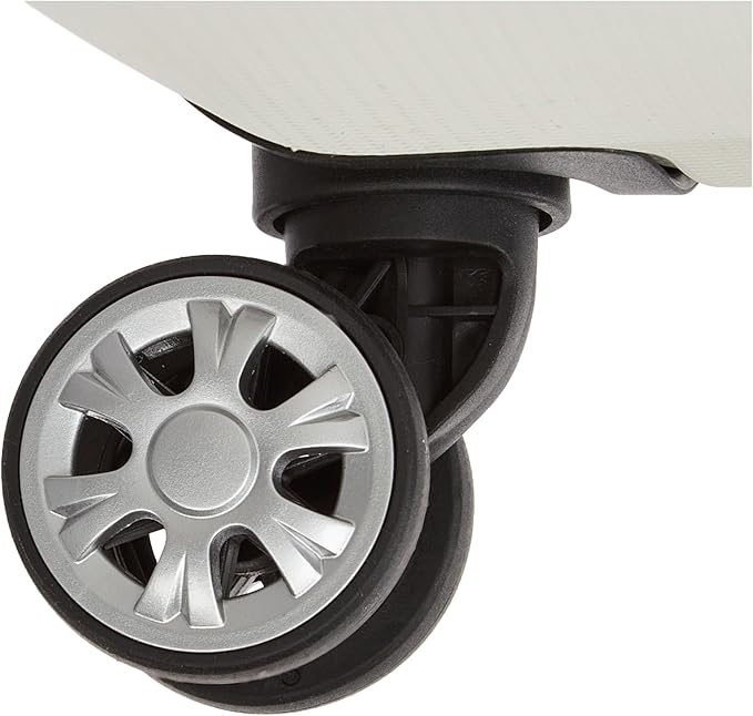 Rockland Melbourne Hardside Expandable Spinner Wheel Luggage, White, 2 Piece (20"/28")