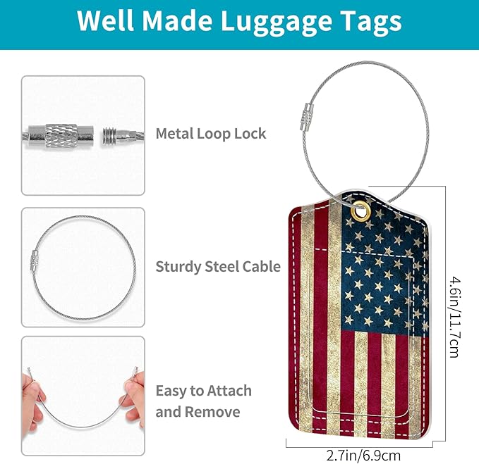 Luggage Tag, 3 Pack Travel Cruise Luggage Tags for Suitcases, Cute Suitcase Tags Identifiers Bag Tags with Privacy Flap, Baggage Name Tag for Women Men Kids Luggage Backpack School Bag Handbag