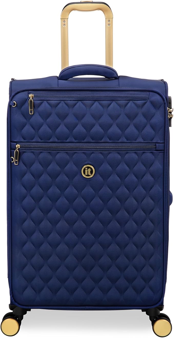 It Luggage Glimmering 28" Softside Checked 8 Wheel Expandable Spinner, Ocean Cavern