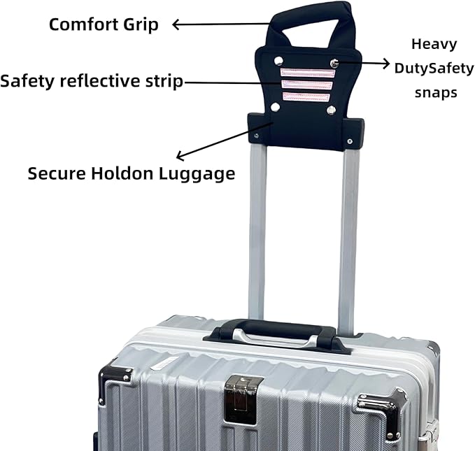 Convenient Luggage Handle Extender,for Handle Extension for Luggage and Carry On,Easy Installation, Suitable for All Travelers（Black）