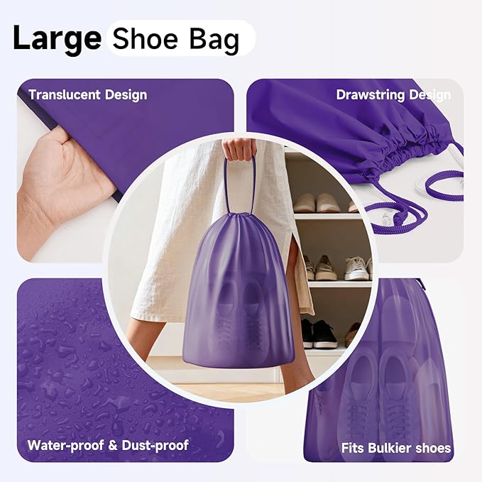 11 Set / 9 Set Packing Cubes for Travel,Gifts for Women Mom Kids,TSA Approved Bags for Makeup, Cosmetic, Toiletry, Organizers for Suitcase Carry On,Cruise Essentials Airplane Accessories,Purple