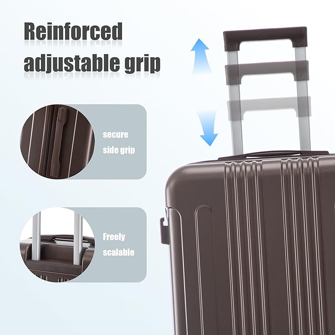 Merax 3 pcs/set in ABS Spinner Wheel Luggage Set, Carry on Suitcase