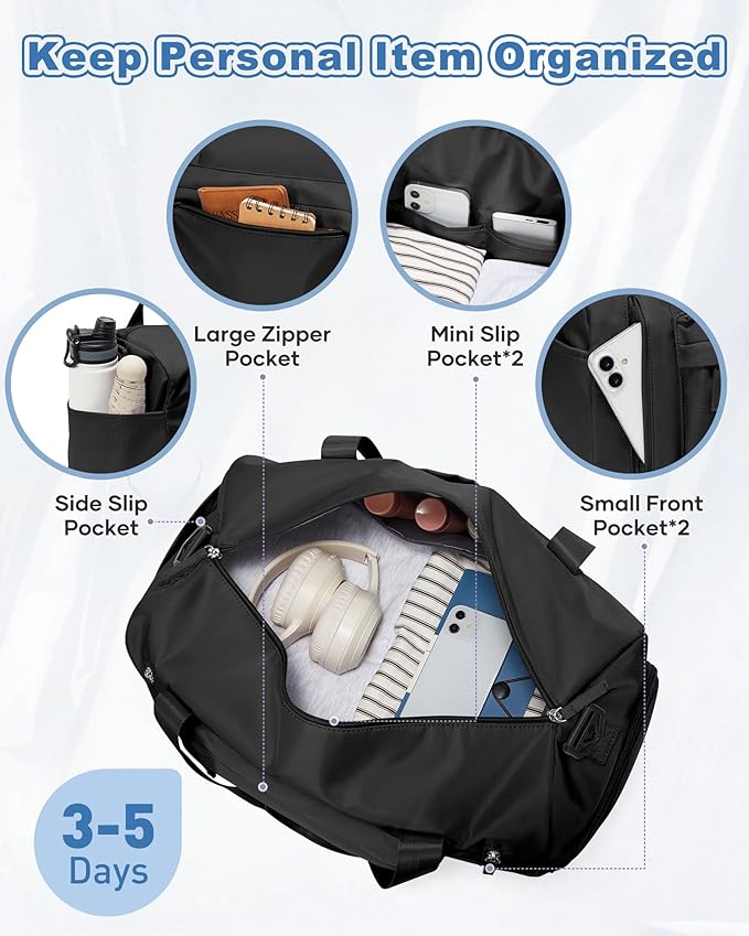 Gym Bag Womens,Travel Duffel Carry on Bag Sport Tote Bag Weekend Overnight Bag