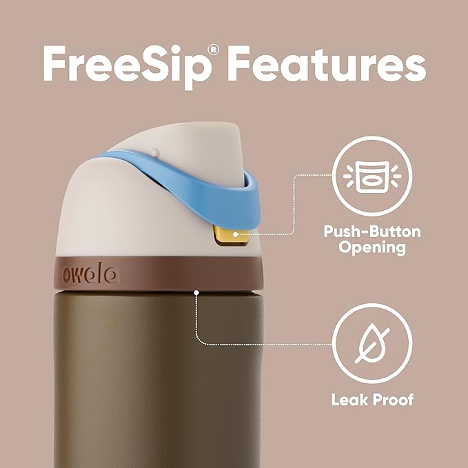 Owala Star Wars FreeSip Insulated Stainless Steel Water Bottle with Straw for Sports and Travel, BPA-Free, 24-Ounce, Mandalorian