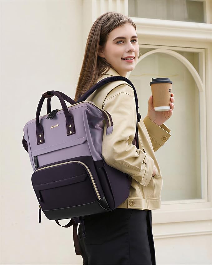 LOVEVOOK Laptop Backpack for Women, 17 Inch Work Business Backpacks Purse With Large Capacity