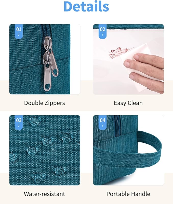 Narwey Travel Toiletry Bag for Women Traveling Dopp Kit Men Travel Bag for Toiletries Cosmetic Bag Makeup Bag Medicine Bag for Traveling