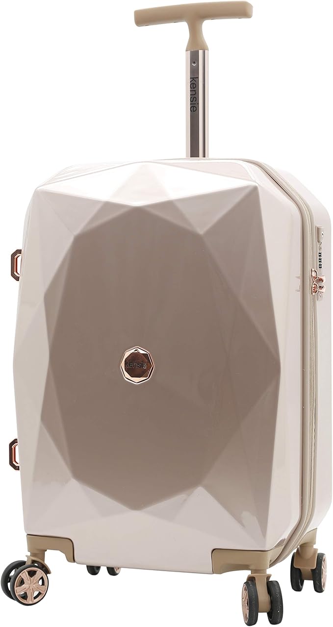 kensie Women's Gemstone Luggage Set, Rose Gold, 2 Piece Set (28"/20")