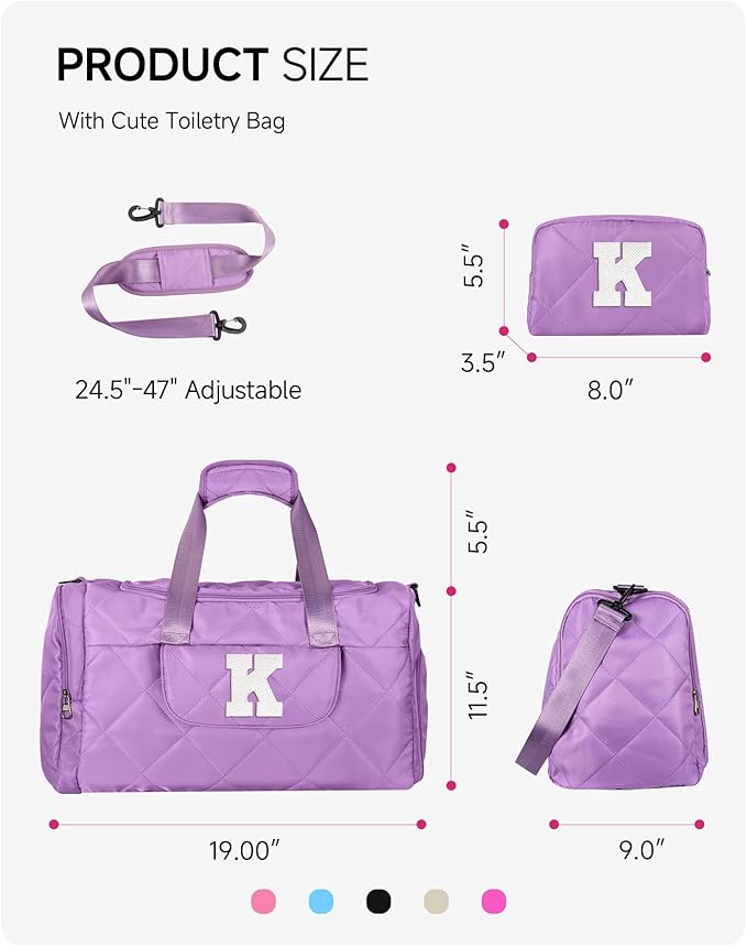 Gifts for Women Birthday Unique, Monogram Travel Bag with Toiletry Bag, TSA Approved Carry on Bag, Gift Idea for Valentines Day, Easter, Mother’s Day, Graduation, Personalized Gift for Mom
