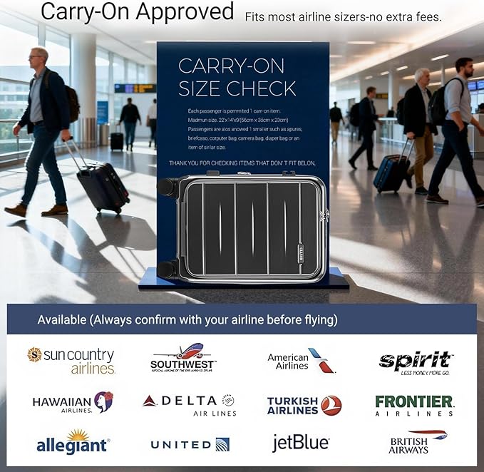 Carry On Luggage with Top Opening, Expandable with Front Pocket and USB Charging Port, Lightweight with Front Compartment Rolling Suitcases with Spinner Wheels (Grey, 20 Inch)