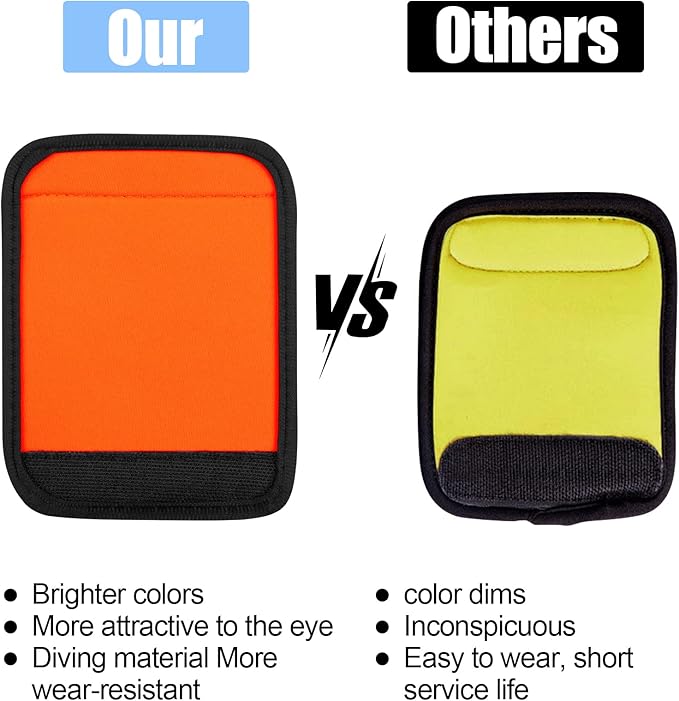 6 Pack Luggage Handle Wrap, Luggage Handle Wraps for Suitcase, Bright Orange Luggage Tags, Suitcase Tags identifiers for Travel Accessories