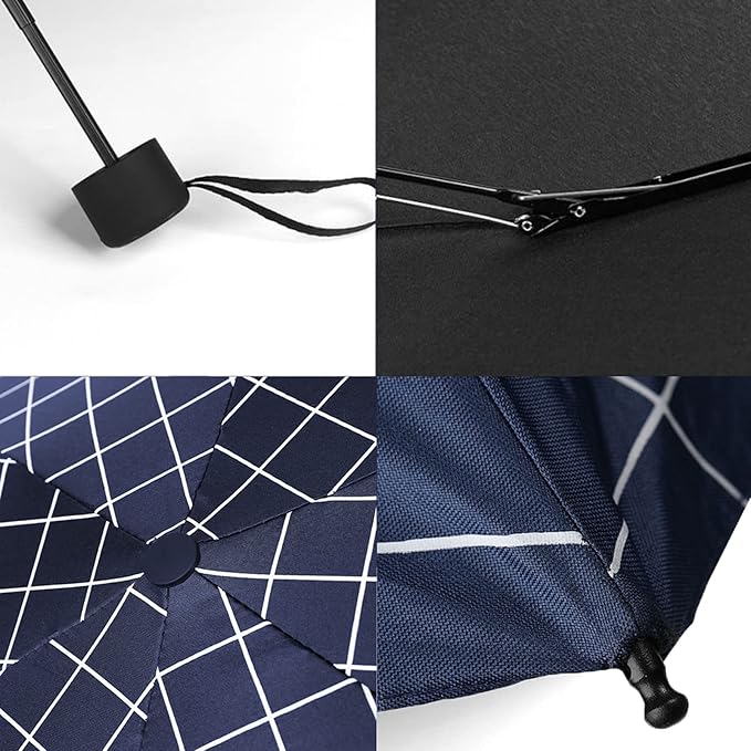 GAOYAING Compact Travel Umbrella with Case Sun&Rain Lightweight Small and Compact Suit for Pocket