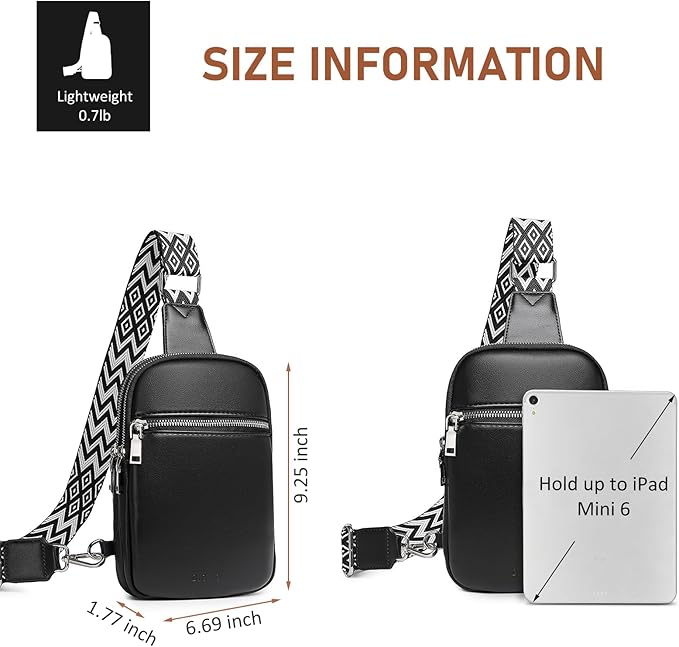 DIOMO Anti Theft Small Sling Bag for Women Cross Body Bag Trendy, RFID Fanny Packs Vegan Leather for Women Travel Belt Purse