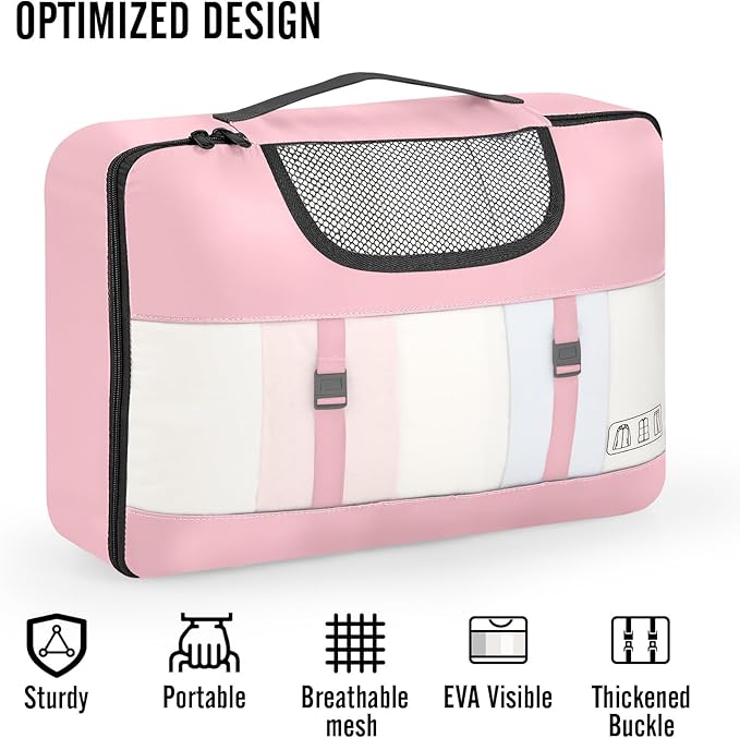 Veken 10 Set Packing Cubes for Travel Essential, Suitcase Organizer Bags in 4 Sizes, Carry-On Luggage Accessories with Large Laundry & Hanging Toiletry Bag, Must-Have for Airplane, Road Trip & Camping