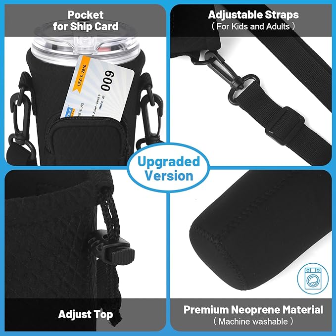 Royal Caribbean Cruise Essentials 2025 – 2‑Pack Neoprene Drink Sling + Cruise Card Holder, Hands‑Free Cup Holder for Royal Caribbean