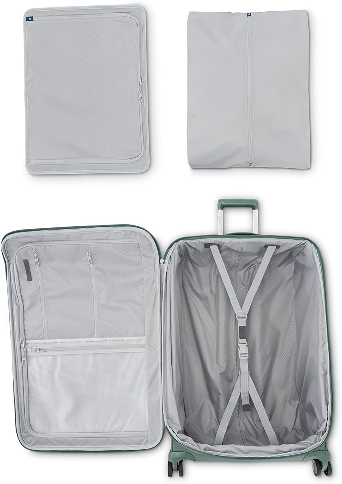 Samsonite Elevation Plus 30-Inch Large Checked Luggage - Expandable Softside Spinner Suitcase - Cypress Green