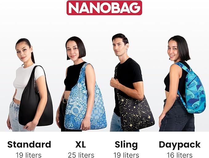 Nanobag Daypack - Ultralight 16L Foldable Travel & Hiking Backpack, Reusable, Packable, Collapsible Bag for Men & Women