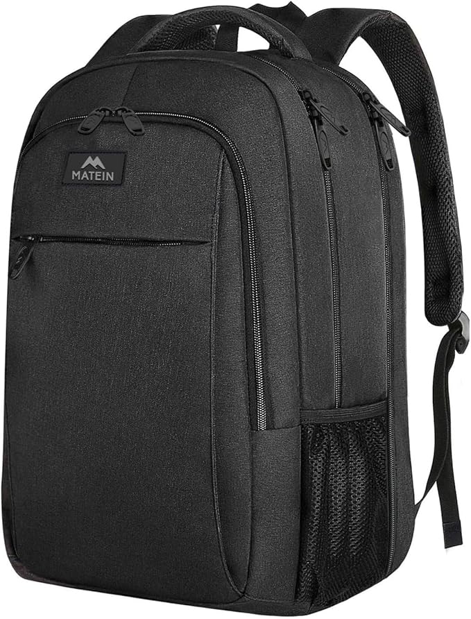 MATEIN Extra Large Travel Backpack, TSA Friendly 18.4 Inch Laptop Backpack, Anti Theft Flight Approved Business Work College Computer Backpack Big Bag for Women Men, Black