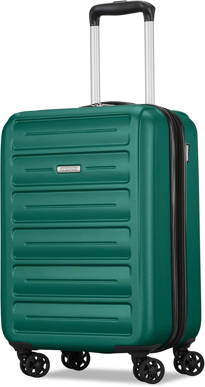 American Tourister Westridge Hardshell Luggage Set - 3 Piece Set - 20" Carry-On, 24” & 28” Checked Luggage Set with 360° Spinner Wheels - Expandable Suitcases for Extended Travel - Malachite Green
