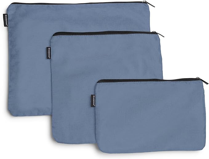 Brookstone Packing Cubes - 6 Piece Compression Packing Cubes for Travel Essentials - Luggage Sets Cube Storage Organizer Bags, Size One Size, Denim Blue