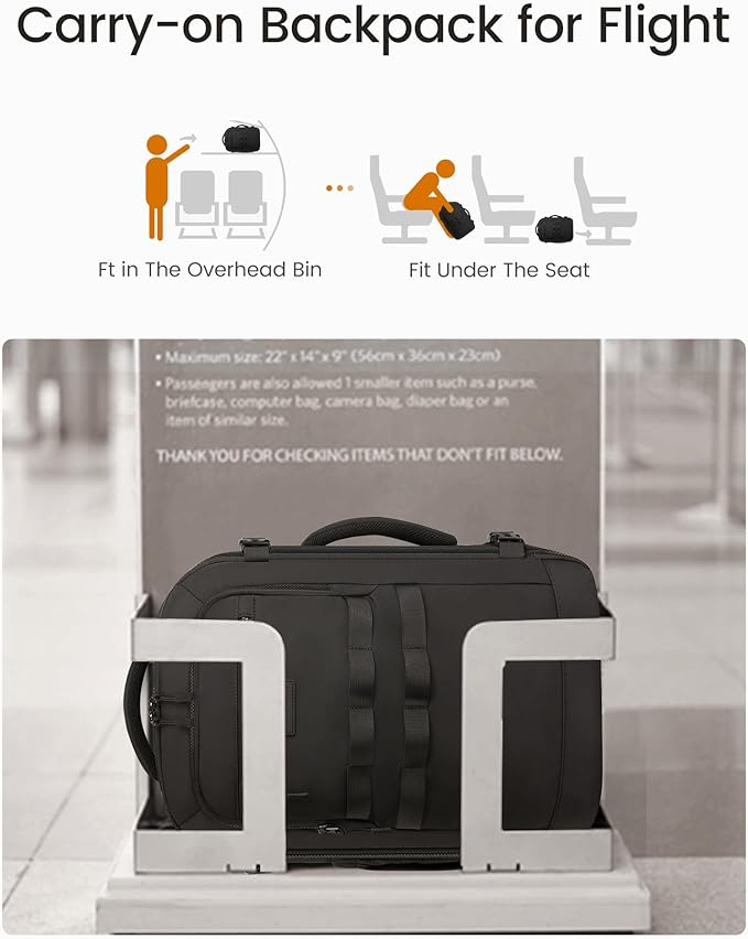 LOVEVOOK 40L Travel Backpack for Women & Men, TSA Approved Carry On Backpack with 3 Packing Cubes, Waterproof Personal Item Bag Fits 17" Laptop, Weekender Essentials Overnight Backpack for Trip