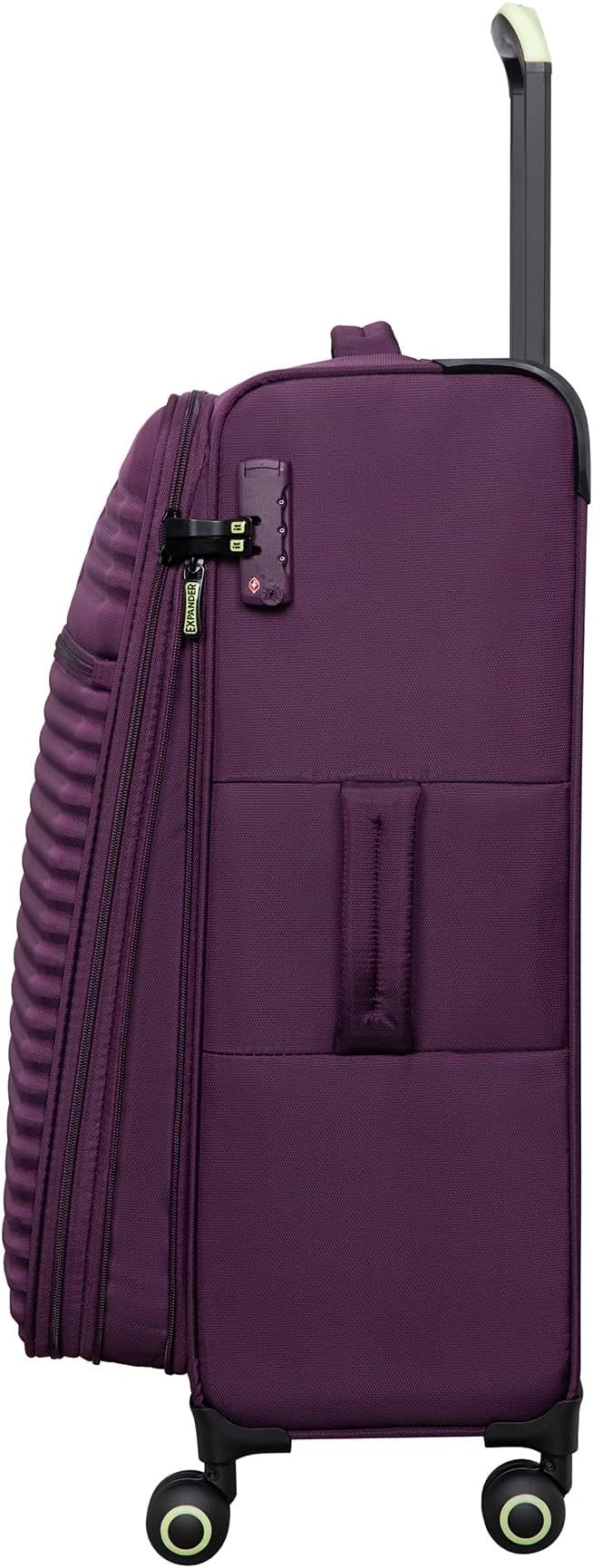 It Luggage Circulator 32" Softside Checked 8 Wheel Expandable Spinner, Italian Plum