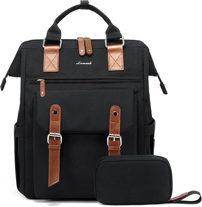 LOVEVOOK Laptop Backpack for Women, Teacher Nurse Work Laptop Bag, Waterproof Travel Backpack Purse, Business Computer Back Pack, Cute Bookbag College Student Gift Nursing School Backpack, 15.6 Inch