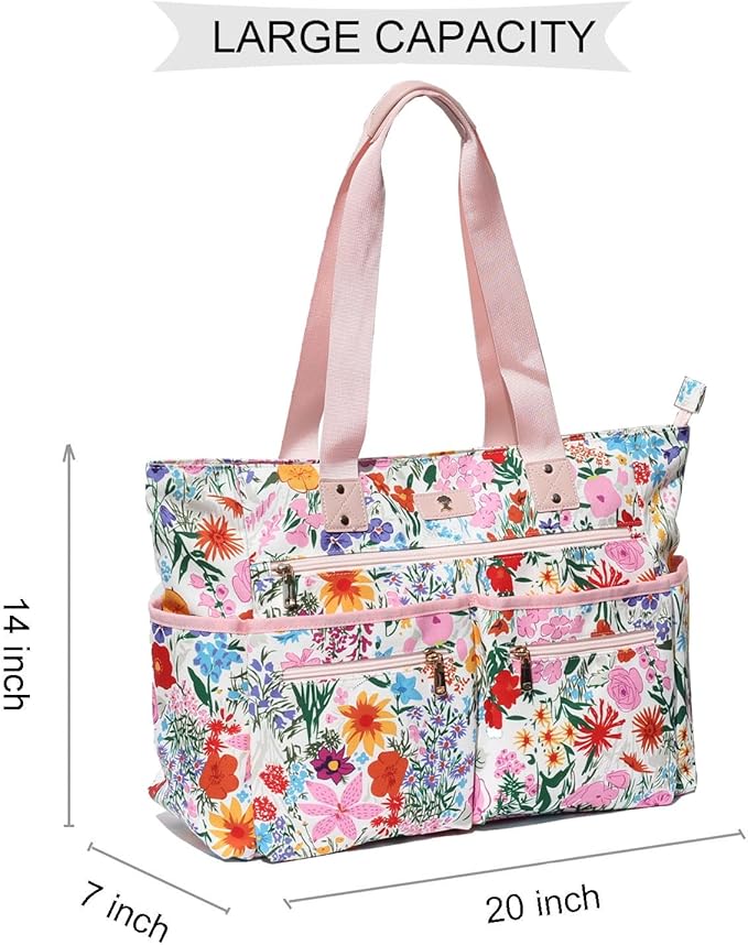Weekender Bag Carry On Bag Overnight Tote Travel Duffle with 13 Pockets for Travel,Work，Gym,Beach,Teacher,Nurse