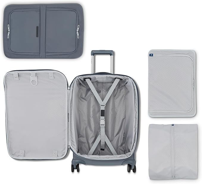 Samsonite Elevation Plus 22-Inch Carry-On - Expandable Softside Spinner Luggage - Slate