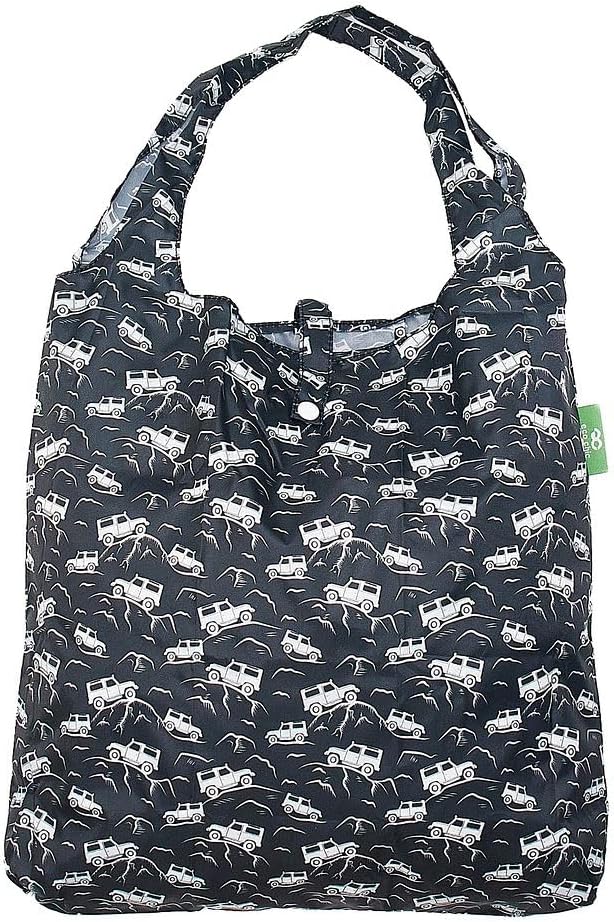 ECO CHIC Foldable Reusable Grocery Bags - Lightweight, Recycled & Reusable Shopping Bag - Waterproof Packable Tote