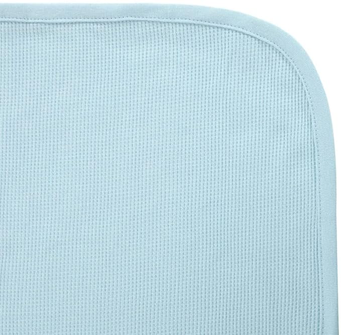 American Baby Company 100% Cotton Thermal Waffle Swaddle Blanket (30" x 40"), Soft, Breathable & Stretchy, Blue, for Boys and Girls, Perfect for Swaddling, Travel and Gifting