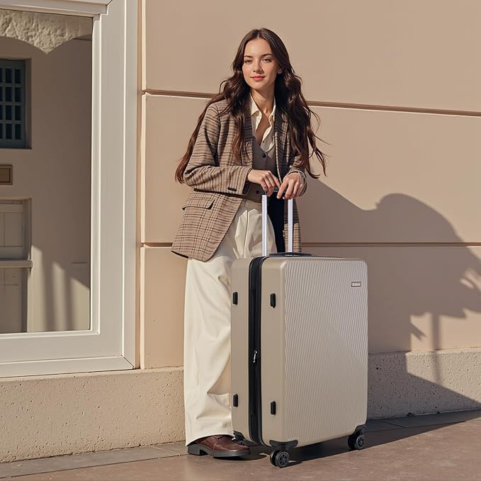 Expandable Luggage Sets 5 Piece,Suitcases with Detachable Wheels,ABS Hard Case Luggage with TSA Lock Spinner Wheels,Carry On Luggage Set