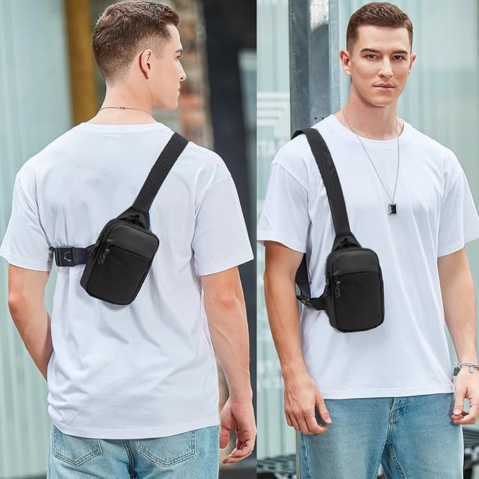 Mini Sling Bag for Men Crossbody,Small Chest Bag Casual Trendy Waterproof Lightweight Phone Crossover Daypack