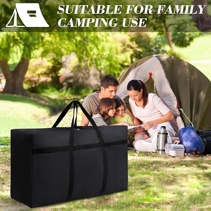 Extra Large Duffle Bag 90L/23.77Gal Moving Bag Tear Resistant Heavy Duty Storage Bags Lightweight Big Luggage Bag for Camping, Travel, Moving (Black)