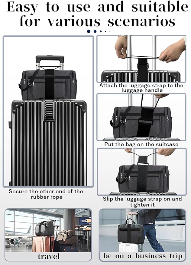 Luggage Straps Bag Bungee Luggage Straps Suitcase Adjustable Belt，Add a Bag Easy to Travel Suitcase Elastic Strap Belt Luggage Accessories(Black)