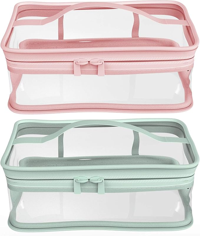 BallHull Makeup Bag Zipper Waterproof Portable Travel Storage Pouch 2 Pcs
