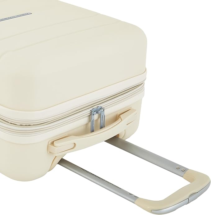 French Connection St. Martin Carry-On Luggage with Cup Holder/USB Ports, Whitecap Gray