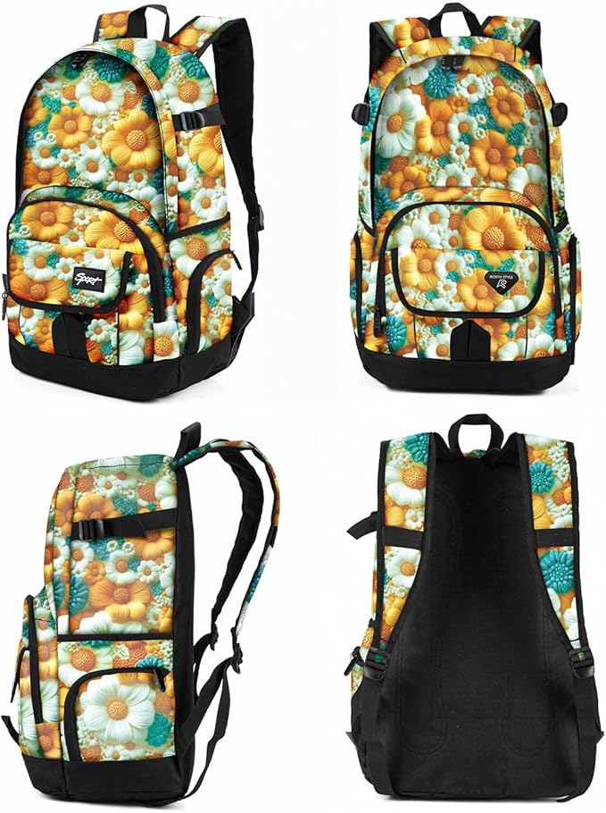 rickyh style School Backpack Travel Bag for Men & Women Lightweight College Back Pack with Laptop Compartmen