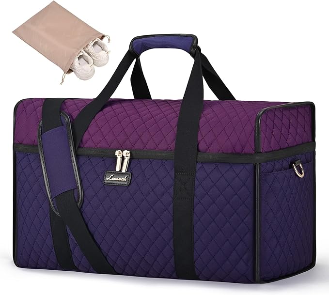 LOVEVOOK Travel Duffle Bag - Weekender & Overnight Bag with Toiletry & Wet Pocket, Carry-On Size, 3pc Set