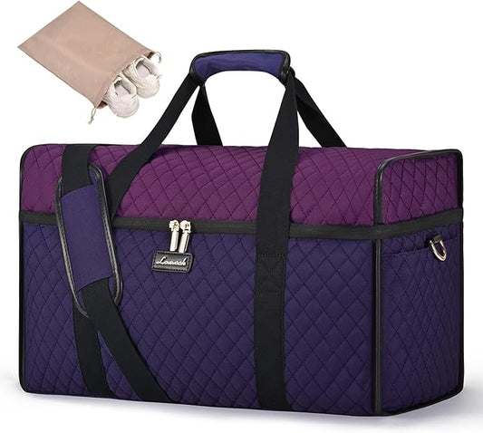 LOVEVOOK Travel Duffle Bag - Weekender & Overnight Bag with Toiletry & Wet Pocket, Carry-On Size, 3pc Set