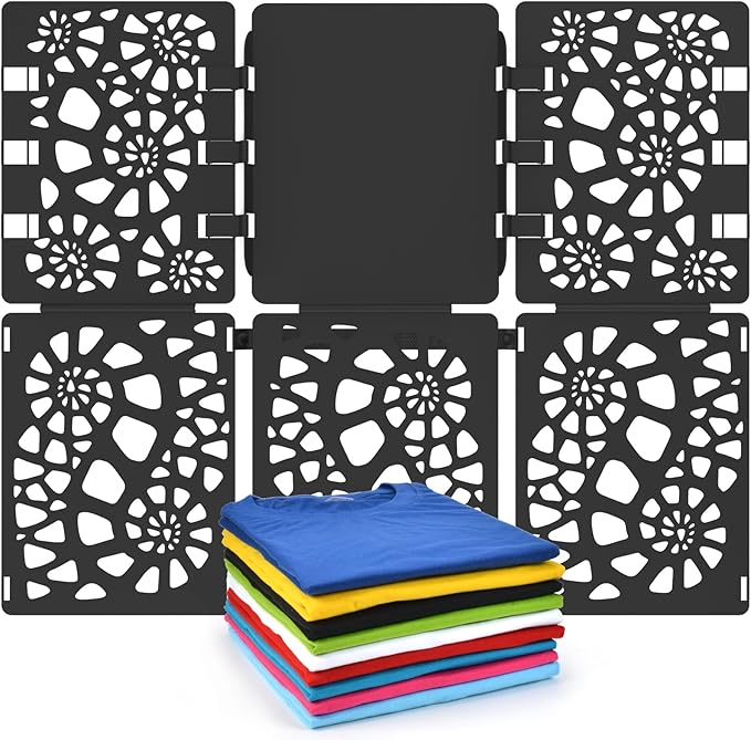 BoxLegend Shirt Folder V1-Plus Tshirt Folding Board Clothes Folder Easy and Fast to Fold Clothes for Adult and Kids Black