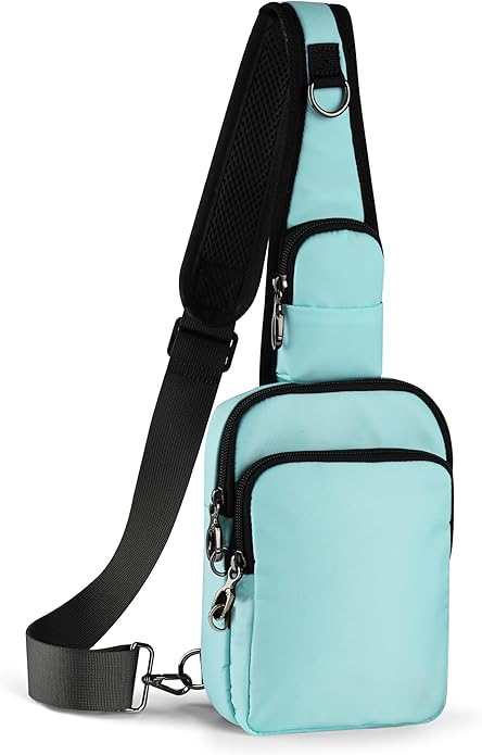 VADOO Sling Bag, Crossbody Bag with Zipper Lock, RFID Blocking & Water Resistant for Men and Women