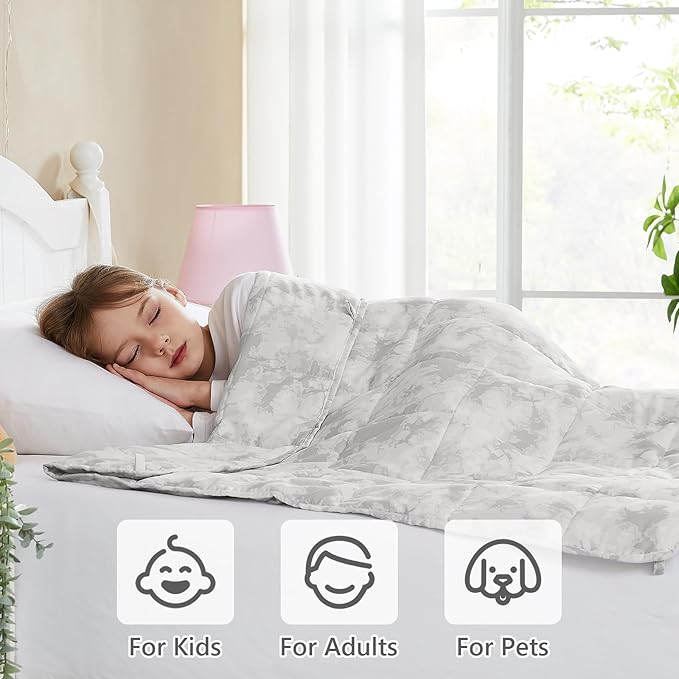 L'AGRATY Weighted Blanket - 36"x48" 3lbs Microfiber Material with Glass Beads Small Blanket for All-Season Summer Fall Winter Soft Thick