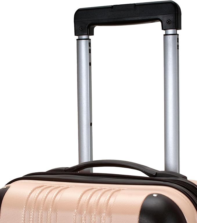 Rockland London Hardside Spinner Wheel Luggage, Champagne, 3-Piece Set (20/24/28)