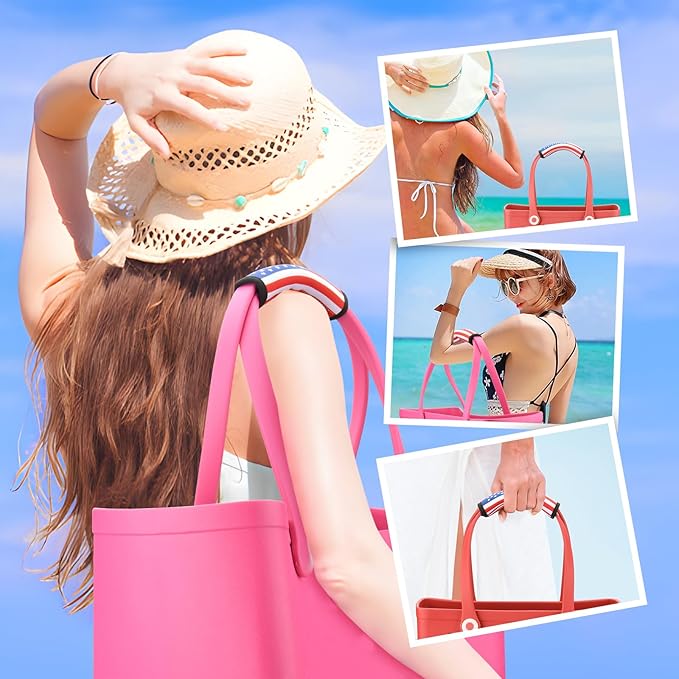 Cosmos 5 Pcs Neoprene Luggage Handle Wrap Beach Bag Tote Handle Grip Luggage Identifier Detachable Covers for Travel Bag Suitcase Beach Tote Bag