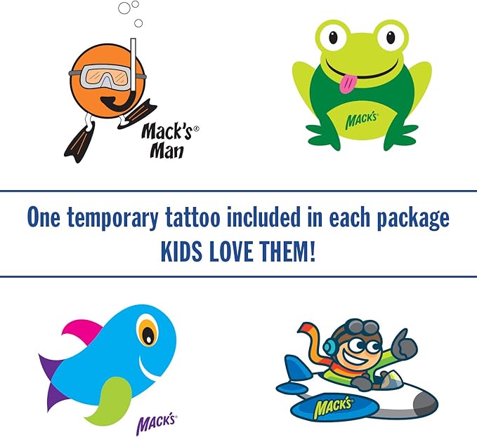 Mack's Silicone Putty Ear Plugs, Kids Size | 6 Pair | Swimming | Travel | Made in USA