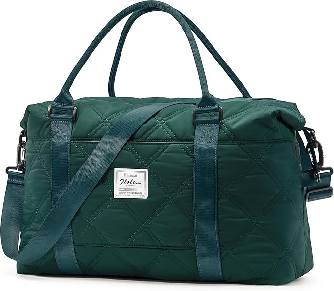 HYC00 Travel Duffel Bag,Carry-on Overnight Weekender Bags for Women,Sports Tote Gym Bag with Wet Pocket