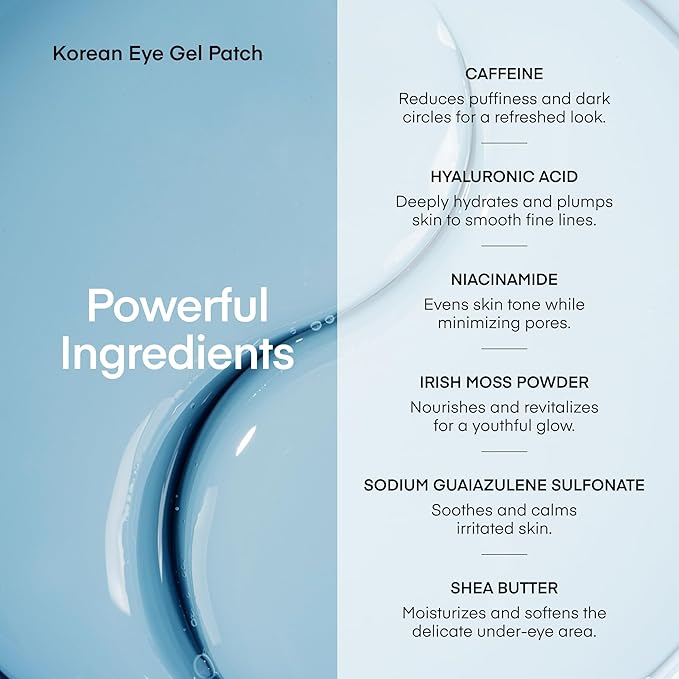 TEREZ & HONOR Under Eye Patches for Dark Circles with 8% Caffeine Eye Cream - Eye Care 2 Step Kit, Dermatologist Tested Korean Skincare Formula, 60 Pcs + 20mL