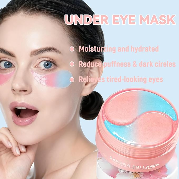60 PCS Gradient Under Eye Patches, Eye Patch for Puffy Eyes and Dark Circles, Eye Patches for Women, Hydrating Eye Mask Skincare, Skin Treatment Pads, Reduce Dark Circles, Wrinkles, Puffy & Bags