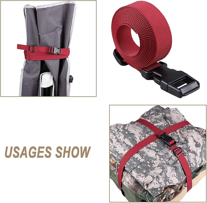 MAGARROW 78" x 1" Strap Buckle Packing Straps Adjustable 1-Inch Belt